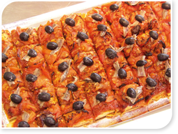 Pizza et quiche